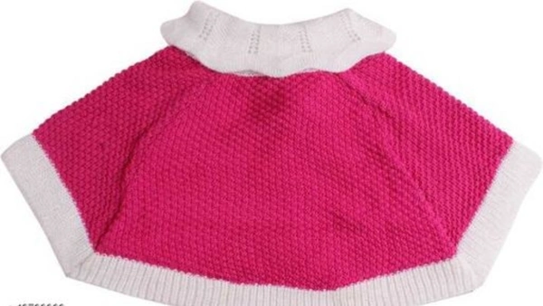 Pretty Comfy  Long Sleeves Girl Sweaters - 2-3 Years, Pink, Wool, Pack of 1